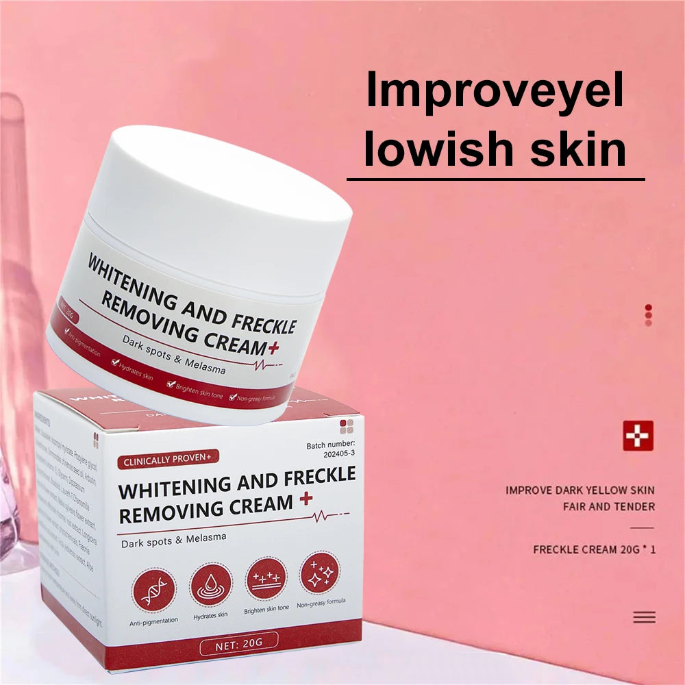 Play Video Powerful Spot-removing Whiten Cream Brighten Skin Fast Eliminates Melanin Pigmentation Melasma Dark Spots Korean Sk