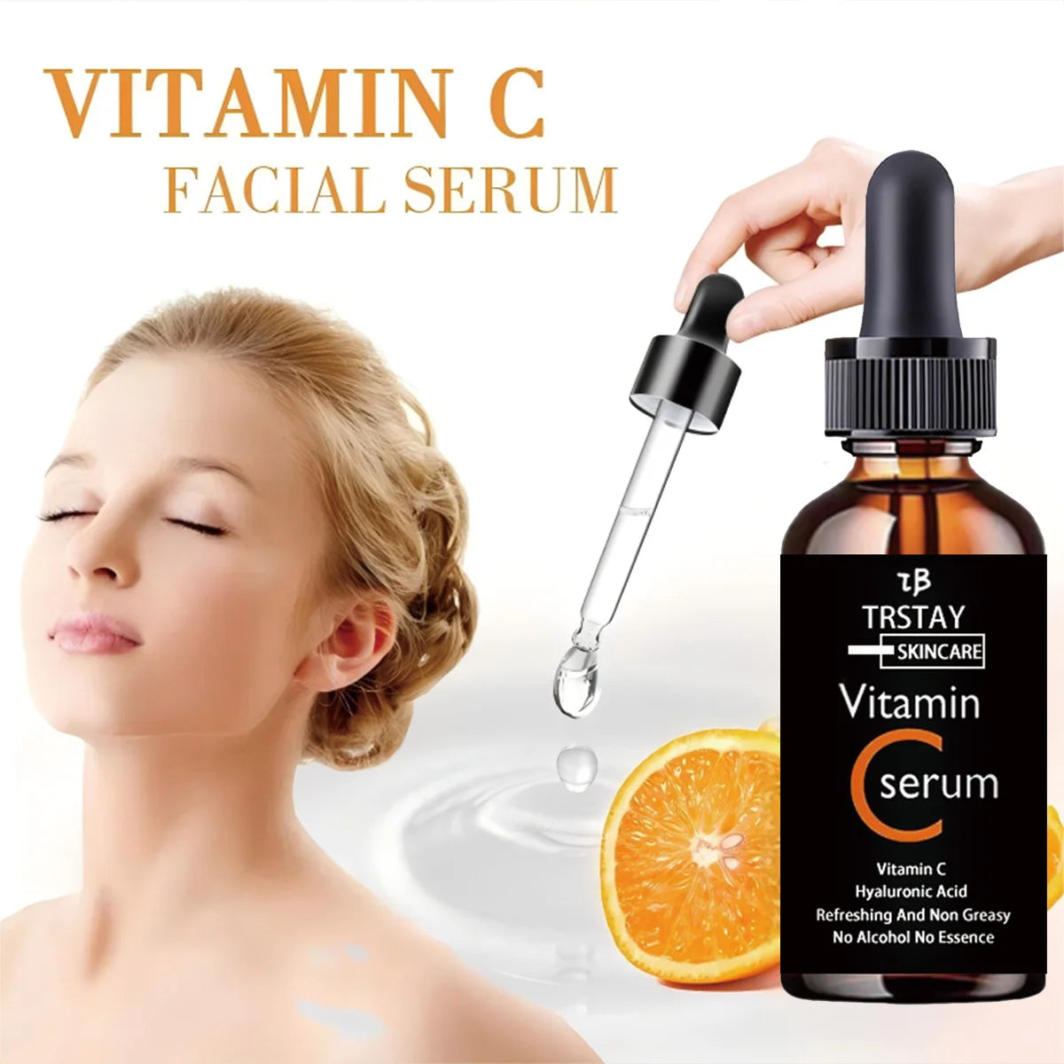 Vitamin C serum Face Serum Long Lasting Moisturizing Improve Roughness Lighten Spots Hyaluronic Acid Facial face lift Essence