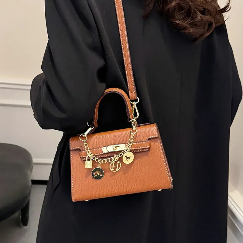 2025 Luxury Leather Tote Bag for Women - Minimalist Crossbody Purse, Premium Small-Batch Work & Office Handbag