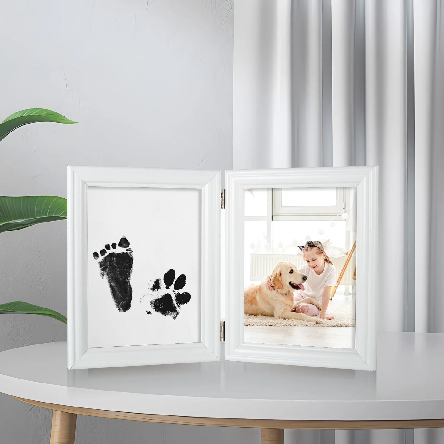 3 PCS Baby Ink Hand and Footprint Kit0 Handprint Picture Frame for Newborns Safe Clean Touch Ink Pad for Girls & Boys