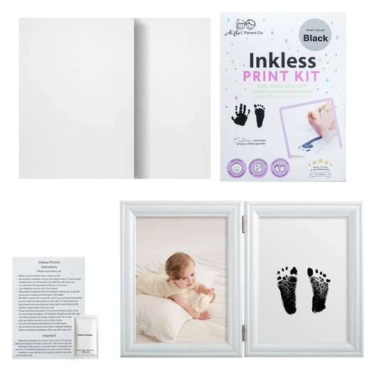 3 PCS Baby Ink Hand and Footprint Kit0 Handprint Picture Frame for Newborns Safe Clean Touch Ink Pad for Girls & Boys