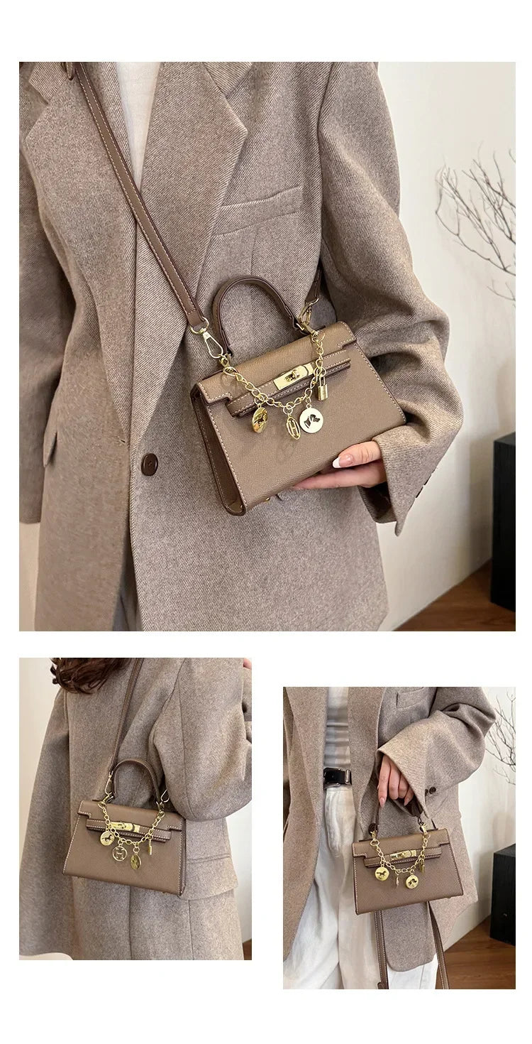 2025 Luxury Leather Tote Bag for Women - Minimalist Crossbody Purse, Premium Small-Batch Work & Office Handbag