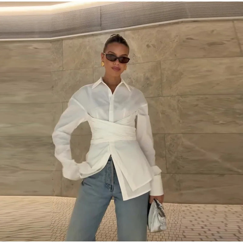 Fashion Solid Long Sleeve Shirts For Women Commute Elegant Single Breasted Blouse 2025 Holiday Summer Vacation Beach Street Tops