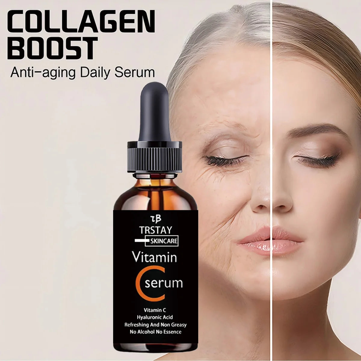 Vitamin C serum Face Serum Long Lasting Moisturizing Improve Roughness Lighten Spots Hyaluronic Acid Facial  face lift  Essence