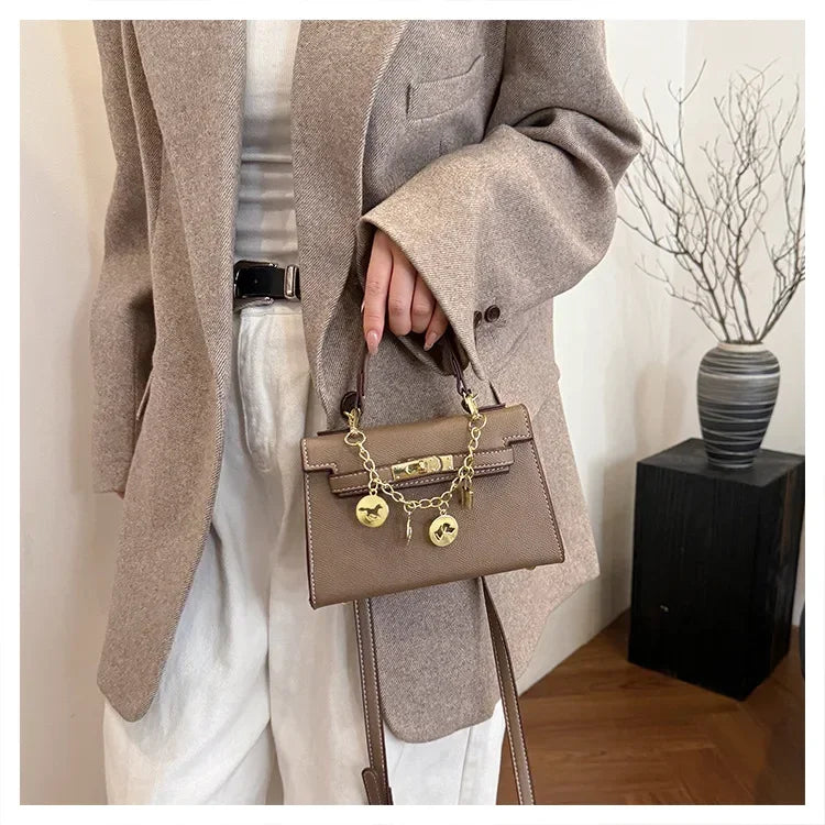 2025 Luxury Leather Tote Bag for Women - Minimalist Crossbody Purse, Premium Small-Batch Work & Office Handbag