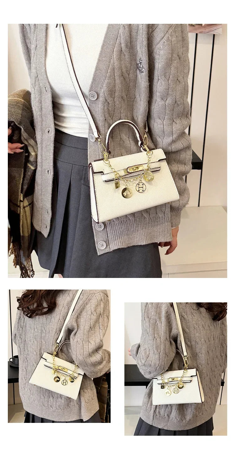 2025 Luxury Leather Tote Bag for Women - Minimalist Crossbody Purse, Premium Small-Batch Work & Office Handbag