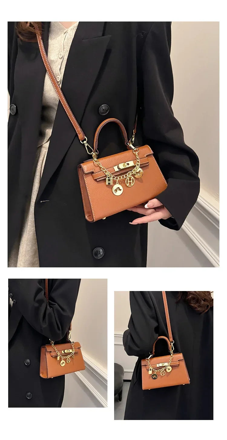 2025 Luxury Leather Tote Bag for Women - Minimalist Crossbody Purse, Premium Small-Batch Work & Office Handbag