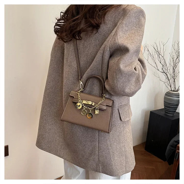 2025 Luxury Leather Tote Bag for Women - Minimalist Crossbody Purse, Premium Small-Batch Work & Office Handbag