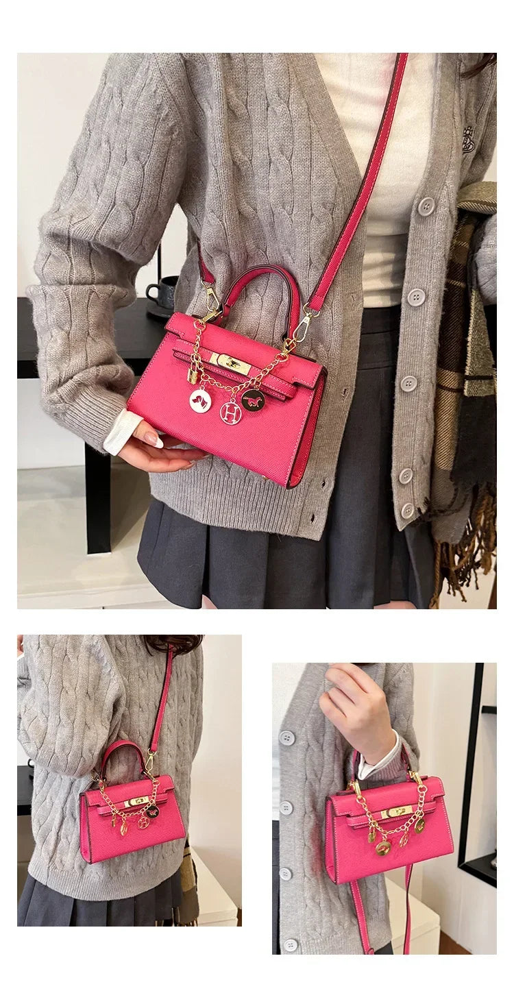 2025 Luxury Leather Tote Bag for Women - Minimalist Crossbody Purse, Premium Small-Batch Work & Office Handbag