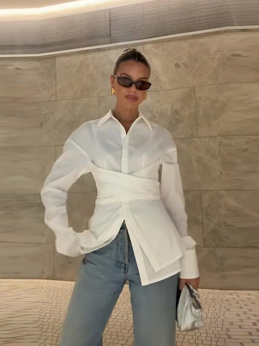 Fashion Solid Long Sleeve Shirts For Women Commute Elegant Single Breasted Blouse 2025 Holiday Summer Vacation Beach Street Tops