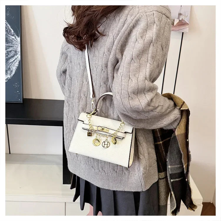 2025 Luxury Leather Tote Bag for Women - Minimalist Crossbody Purse, Premium Small-Batch Work & Office Handbag