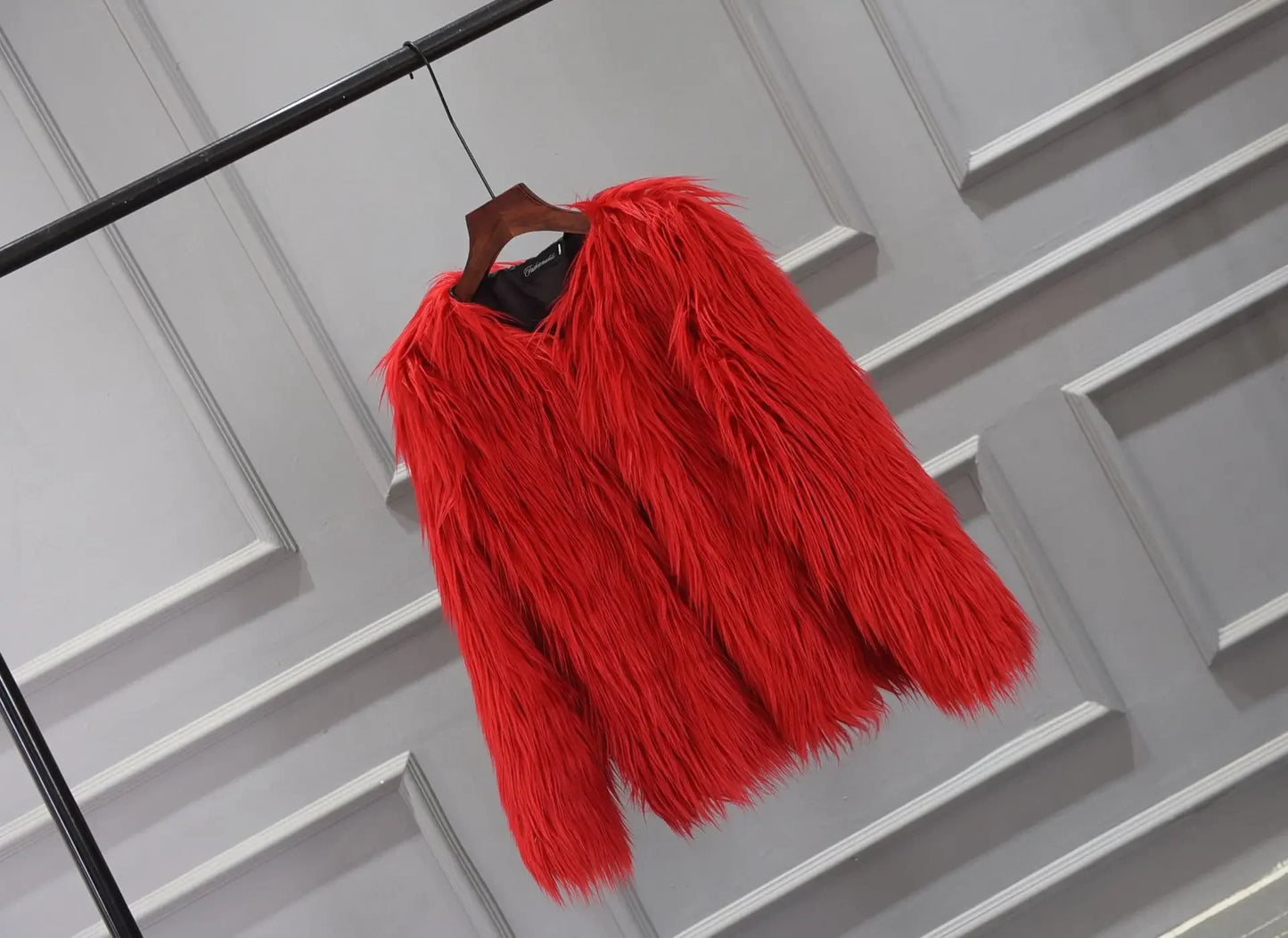 Women Faux Fur Coat Long Sleeve Covered Button Cardigan Thick Warm Fur Jackets Color Loose Casual Slim Y2k Round Neck Autumn